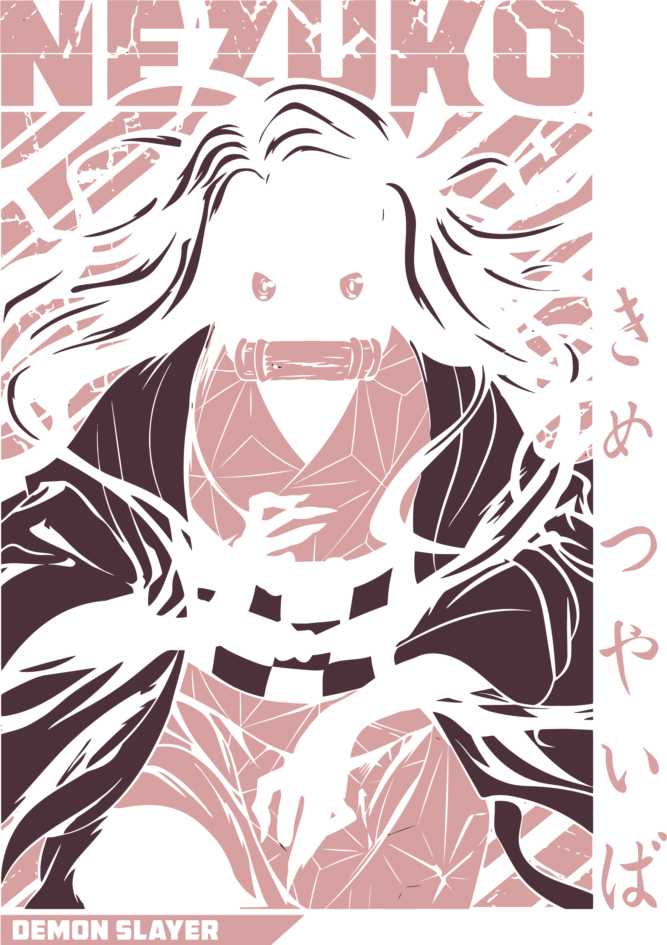 NEZUKO, negro, estampado frontal